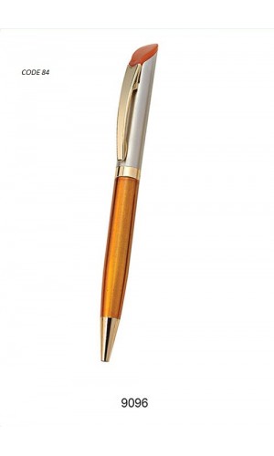 Sp Metal ball pen with colour orange grip silverr